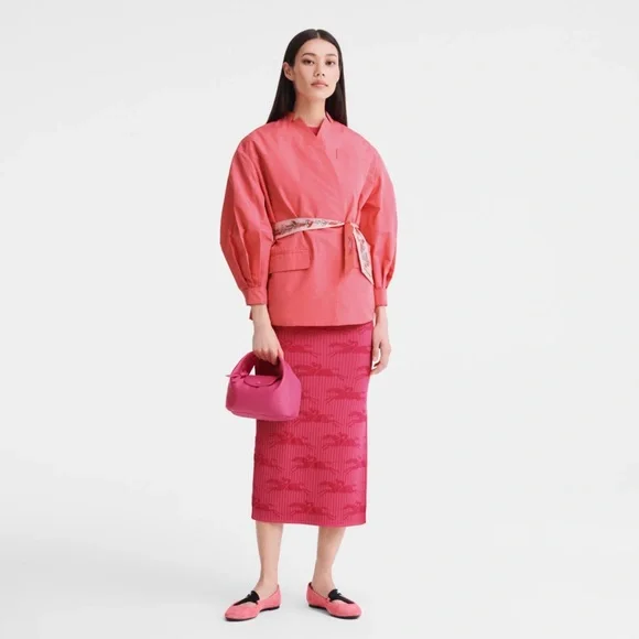 Longchamp Le Pliage Extra Small Handbag Pink Leather - Picture 5 of 10